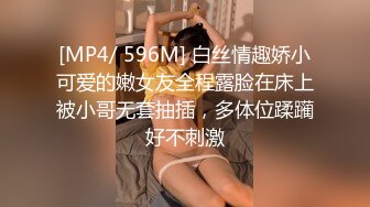 [MP4/ 596M] 白丝情趣娇小可爱的嫩女友全程露脸在床上被小哥无套抽插，多体位蹂躏好不刺激