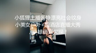 小狐狸主播酱静漂亮社会纹身小美女户外+回酒店直播大秀，小婊砸真欠操！