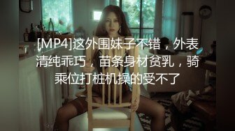 [MP4]这外围妹子不错，外表清纯乖巧，苗条身材贫乳，骑乘位打桩机操的受不了