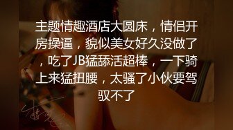 主题情趣酒店大圆床，情侣开房操逼，貌似美女好久没做了，吃了JB猛舔活超棒，一下骑上来猛扭腰，太骚了小伙要驾驭不了