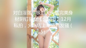 对白淫荡，极品大长腿完美身材阴钉骚女【金秘书】12月私拍，火锅店上桌道具发骚 (5)