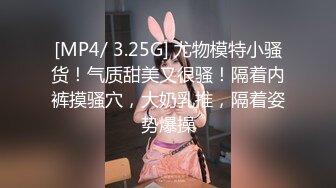 [MP4/ 3.25G] 尤物模特小骚货！气质甜美又很骚！隔着内裤摸骚穴，大奶乳推，隔着姿势爆操