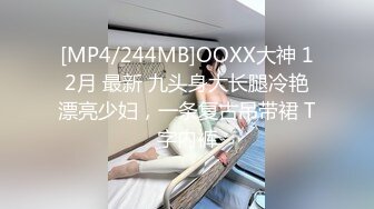 [MP4/244MB]OOXX大神 12月 最新 九头身大长腿冷艳漂亮少妇，一条复古吊带裙 T字内裤